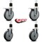 Service Caster 6'' Thermoplastic Rubber Swivel 1-7/8'' Expanding Stem Caster Set 2 Total Lock Brakes, 4PK SCC-EXTTL20S614-TPRB-2-S-2-178 - alternate 2
